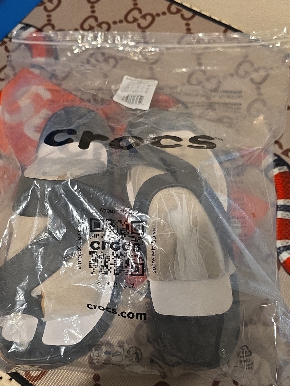 CROCS Black Women's Platform Loop Toe Slide Sandals Size 9 - Picture 7 of 7